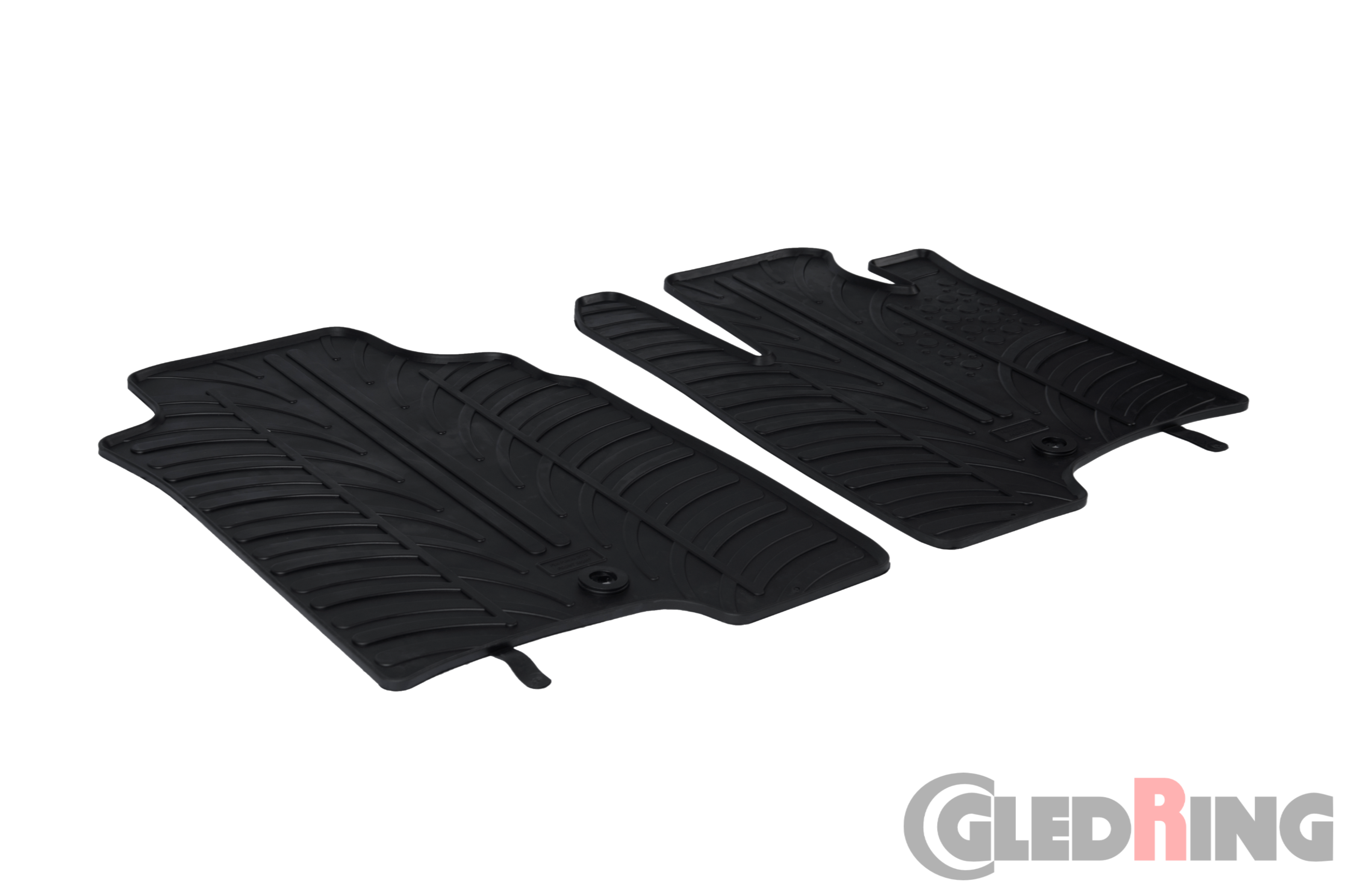 Original Gledring Passform Fußmatten Gummimatten 2 Tlg.-Fixing - FIAT Panda Van 2012-2014